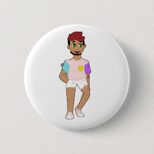 Kind in Kurzschluss mit Zunge Button
