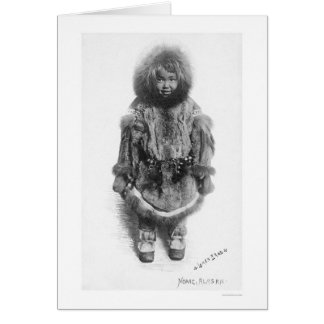 Kind in Pelz Nome Alaska 1920