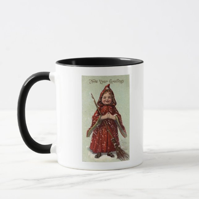 Kind in roter Manschette Tasse (Links)