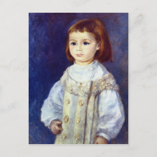 Kind in Weiß von Pierre Renoir Postkarte