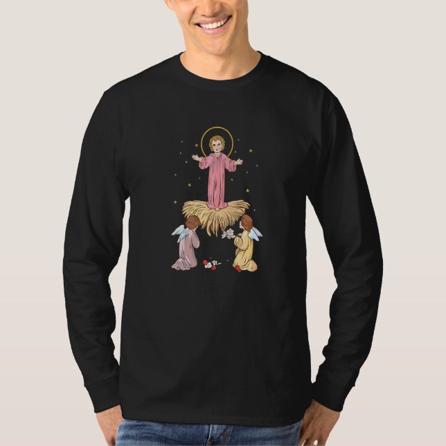 Kind Jesus mit kleinen Engeln T-Shirt (Vorderseite)
