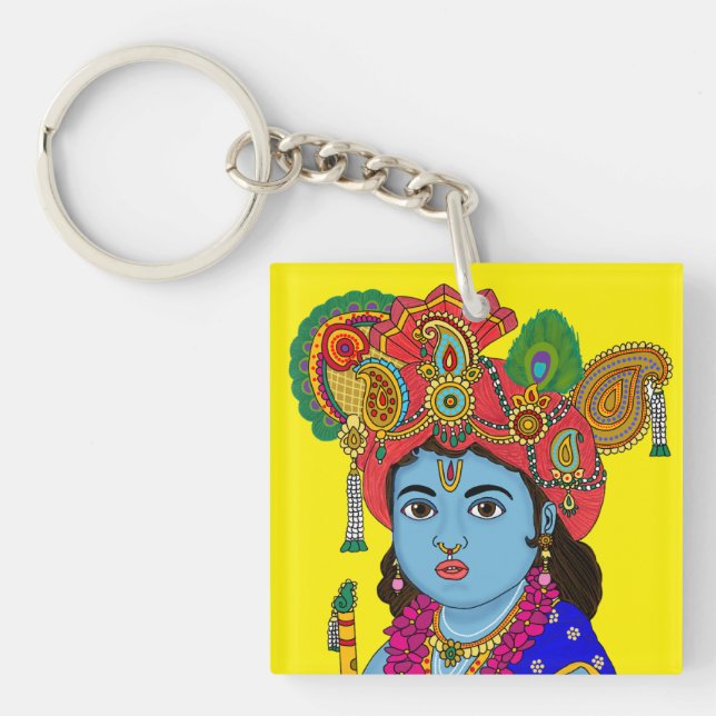 Kind-Krishna-Schlüsselanhänger Schlüsselanhänger (Vorderseite)