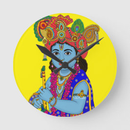 Kind-Krishna-Wanduhr Runde Wanduhr