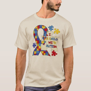 Kind mit Autismus-Bewusstseins-Band T-Shirt