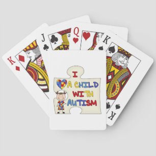 Kind mit Autismus-brünettem Mädchen 2 Spielkarten