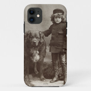 Kind mit Hund, C1885 iPhone 11 Hülle