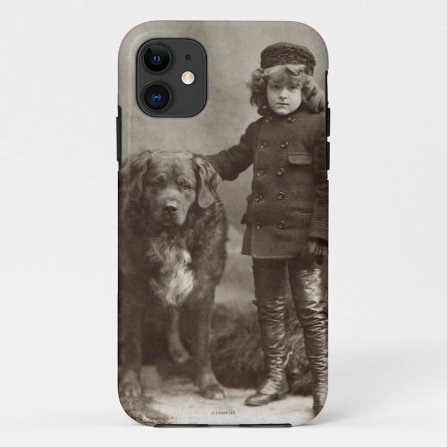 Kind mit Hund, C1885 Case-Mate iPhone Hülle (Rückseite)