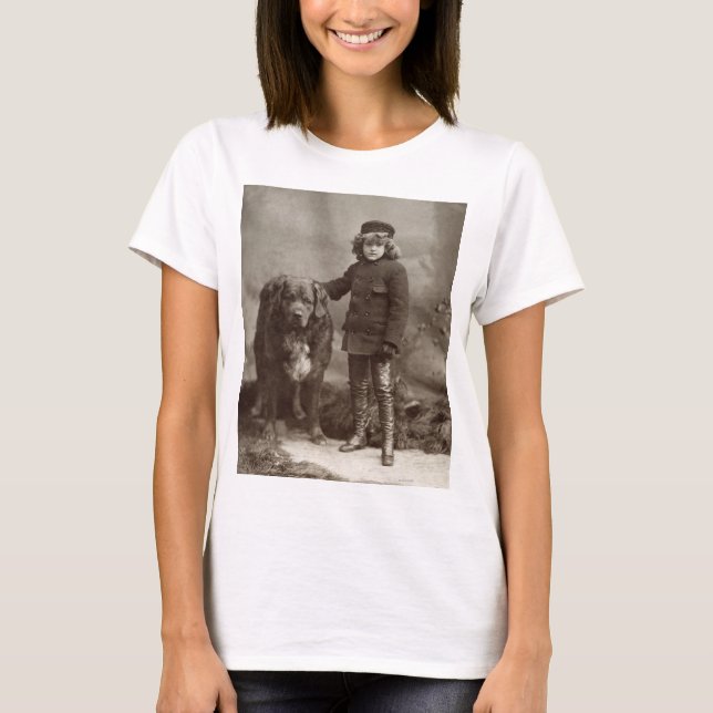 Kind mit Hund, C1885 T-Shirt (Vorderseite)