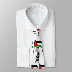 Kind mit Keffiyeh Palästina-Flagge Krawatte