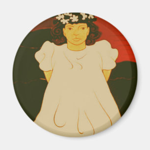 Kind mit Kranz Magnet