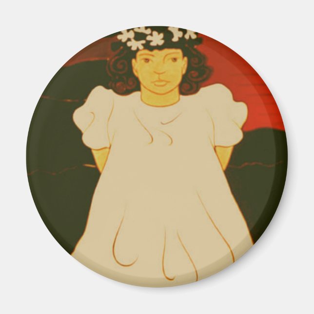 Kind mit Kranz Magnet (Vorne)