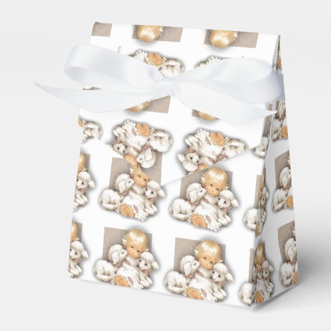 Kind mit Lamm Geschenkschachtel (Vorderseite)