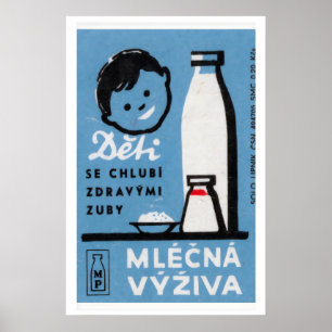Kind mit Milch Streichholzschachtel-Kunstprint Poster