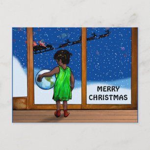 KIND MIT MÖGLICHKEITEN DURCH DAS SCHALTFLÄCHE POSTKARTE