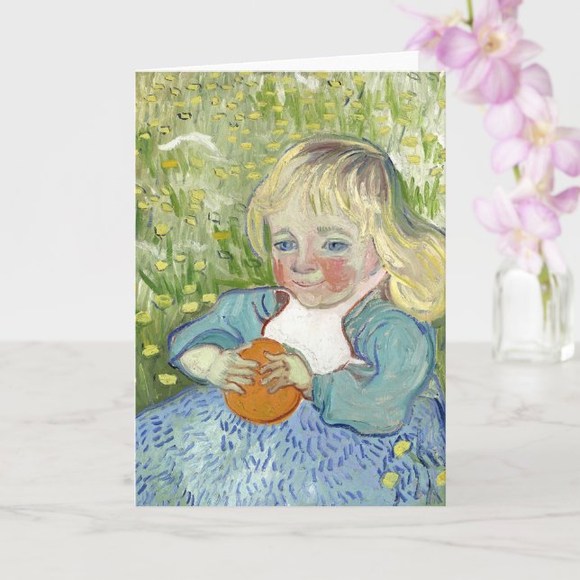 Kind mit Orange, Vincent Van Gogh Karte (Orchidee)
