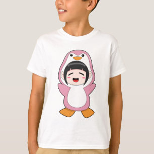Kind mit Penguin-Kostüm T-Shirt