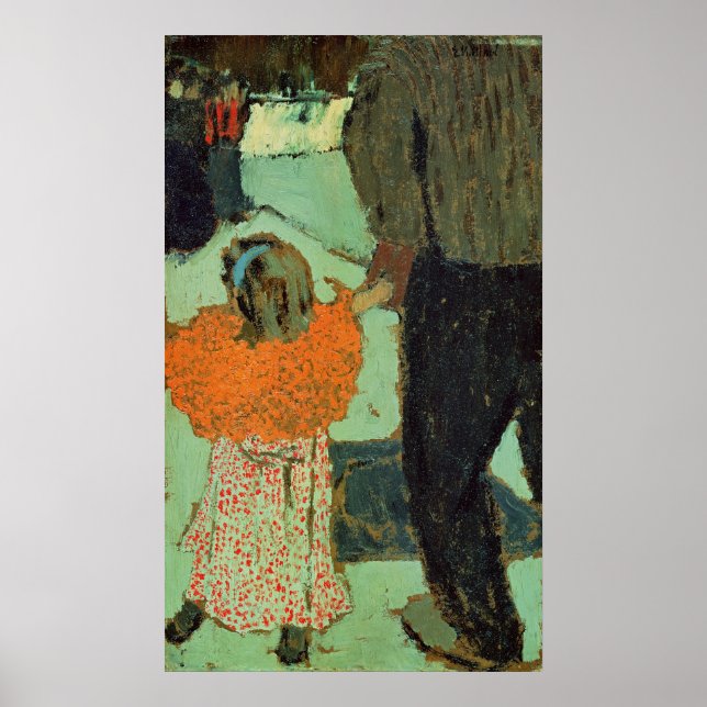 Kind mit rotem Schal, c. 1891 Poster (Vorne)