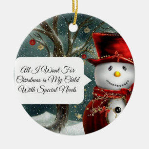 Kind mit Special benötigt Weihnachtsverzierung Keramik Ornament