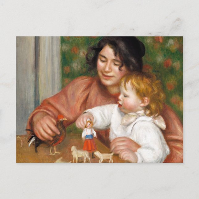 Kind mit Spielzeug von Auguste Renoir Postkarte (Vorderseite)