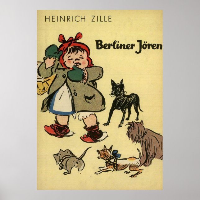 Kind mit Welpen Poster (Vorne)