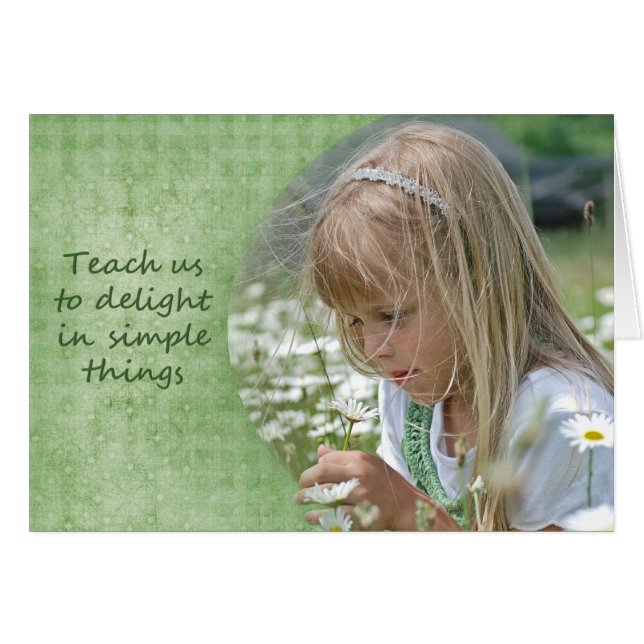 Kind mit Wildblumen (Vorderseite (Horizontal))