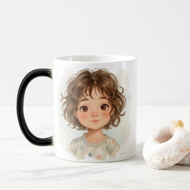 Kind_Ones Cosy Winter Tasse - Whimsisches Aquarell (Mit Donut)