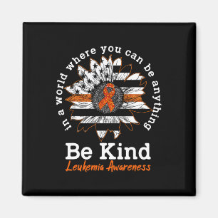 Kind Orange Ribbon Sonnenblumen Kindness Leukemia Magnet