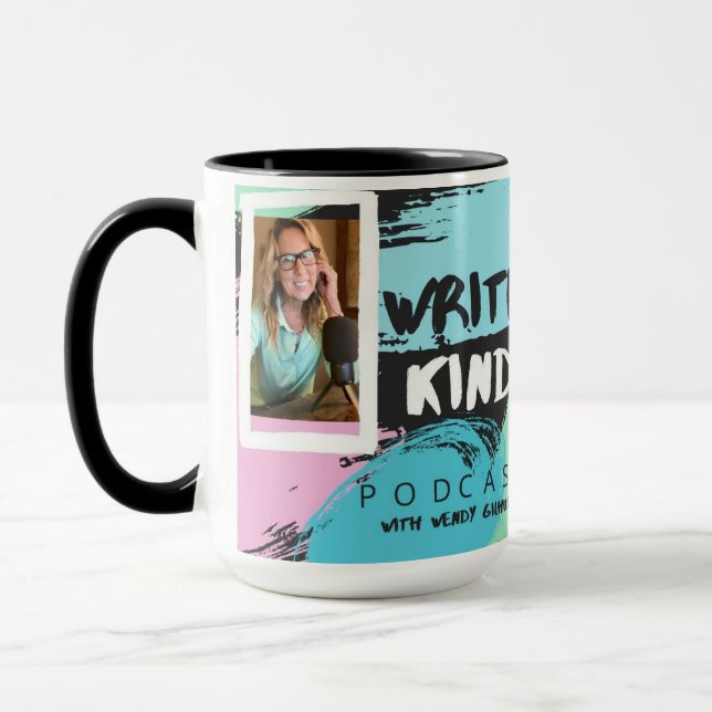 Kind Podcast schreiben Tasse (Links)