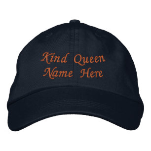Kind Queen benutzerdefinierte Textregel mit Grau i Bestickte Baseballkappe
