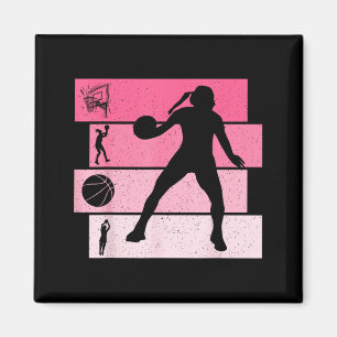 Kind Shirt Basketballspieler Trainer Fan Korb Magnet