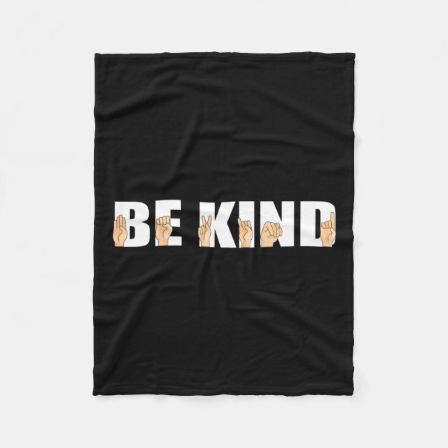 Kind Sign Language Deaf Fleecedecke (Vorderseite)