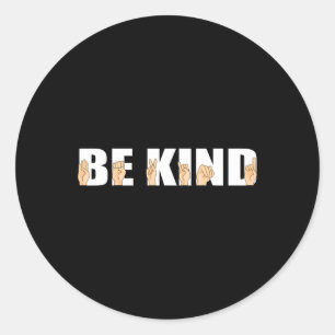 Kind Sign Language Deaf Runder Aufkleber