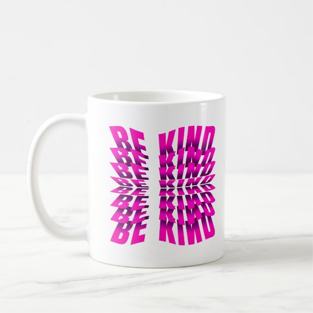 KIND TEXT EFFECT PINK TYPOGRAPHIE KAFFEETASSE (Links)