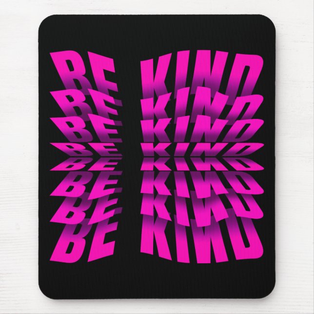 KIND TEXT EFFECT PINK TYPOGRAPHIE MOUSEPAD (Vorne)