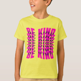 KIND TEXT EFFECT PINK TYPOGRAPHIE T-Shirt
