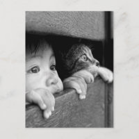 Kind und Katze