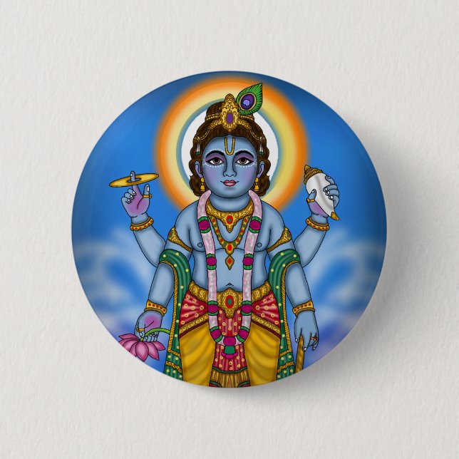 Kind Vishnu Knopf Button (Vorderseite)