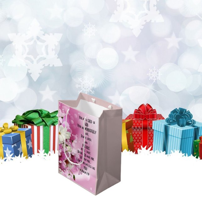 Kind von Gott Blumenbeutel Psalm 139 Mittlere Geschenktüte (Von Creator hochgeladen)