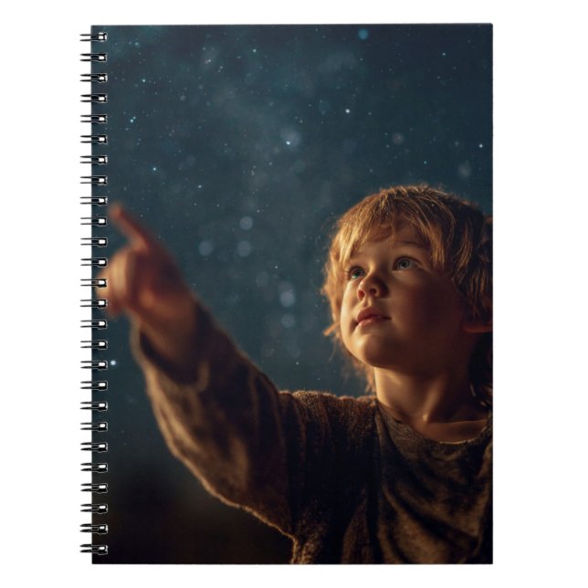 Kind von Wonder Starry Night Notebook Notizblock (Vorderseite)