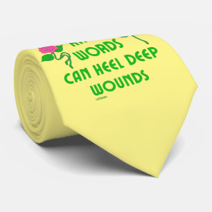 KIND WORDS KÖNNEN TIEFE WUNDEN inspirieren Krawatte