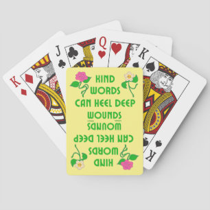 KIND WORDS KÖNNEN TIEFE WUNDEN inspirieren Spielkarten