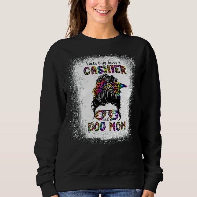 Kinda beschäftigt sich als Kassiererin und Hundemu Sweatshirt (Vorderseite)