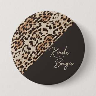 Kinda Bougie Brown Leopardprint Button