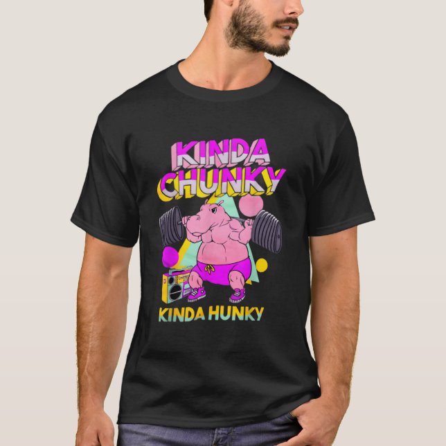Kinda Chunky Kinda Hunky Bodybuilding Gym Kids Boy T-Shirt (Vorderseite)