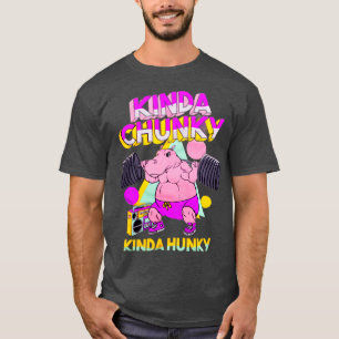 Kinda Chunky Kinda Hunky Bodybuilding Gym Long Sle T-Shirt