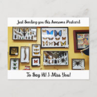 Kinda Creepy "I Miss YOU" Sprichwort Hi Postcard