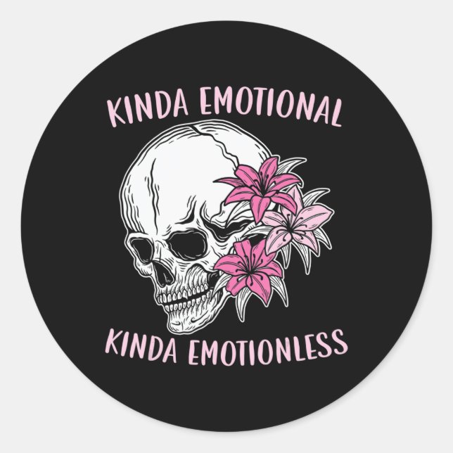 Kinda Emotionale Kinda emotionslose psychische Ges Runder Aufkleber (Vorderseite)