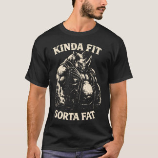 Kinda Fit Sorta Fat Funny Gym Workout T-Shirt