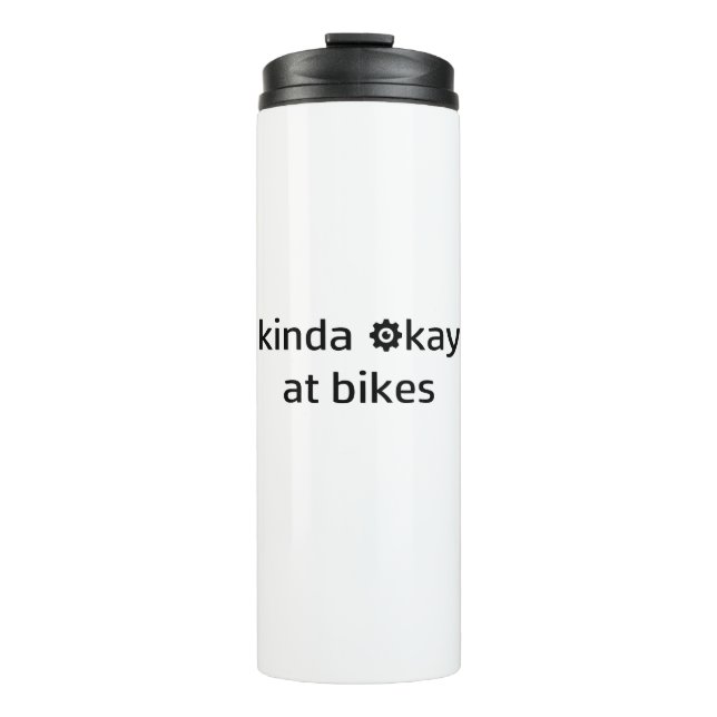 Kinda Okay bei Bikes Thermosbecher (Vorderseite)