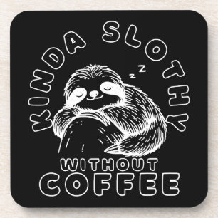Kinda Slothy Ohne Kaffee Funny Sleeping Sloth Getränkeuntersetzer